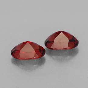 Gemas de granate almandino rojo natural de  ct, corte óvalo, VVS