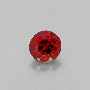 Granate almandino rojo natural de 0,37 ct, corte redondo, VVS-VS