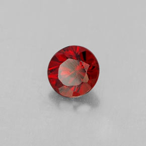Granate almandino rojo natural de 0,37 ct, corte redondo, VVS-VS