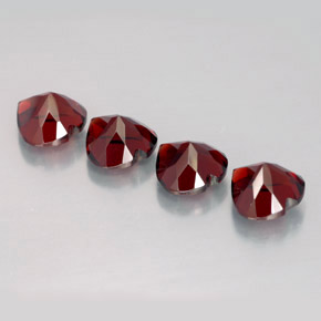 Gemas de granate almandino rojo natural de  ct, forma de corazón, VVS-VS