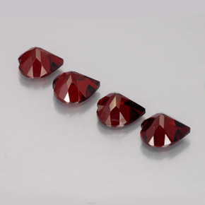 Gemas de granate almandino rojo natural de  ct, forma de corazón, VVS-VS