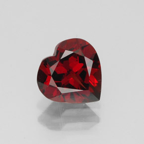 Granate almandino rojo natural de 1,59 ct, forma de corazón, VVS