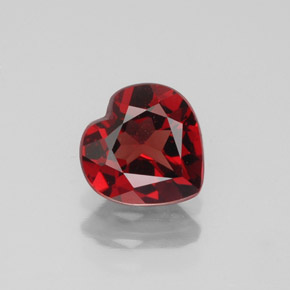 Granate almandino rojo natural de 1,24 ct, forma de corazón, VVS-VS