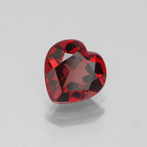 Granate almandino rojo natural de 1,24 ct, forma de corazón, VVS-VS
