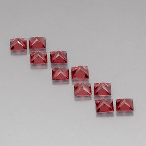 Gemas de granate almandino rojo natural de  ct, cuadrado, VVS-VS