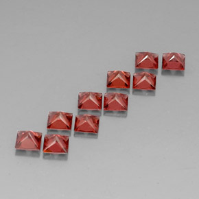 Gemas de granate almandino Rojo oscuro natural de  ct, Cuadrado, VVS-VS