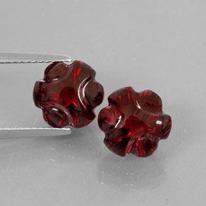 Gemas de granate almandino rojo natural de  ct, transparente, transparente / translúcido