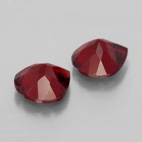 Gemas de granate almandino rojo natural de  ct, forma de corazón, VVS-VS