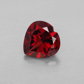 Granate almandino rojo natural de 1,46 ct, forma de corazón, VVS-VS