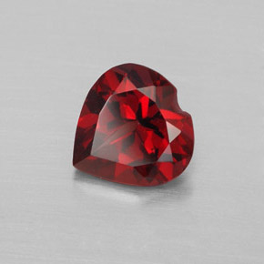 Granate almandino rojo natural de 1,52 ct, forma de corazón, VVS-VS