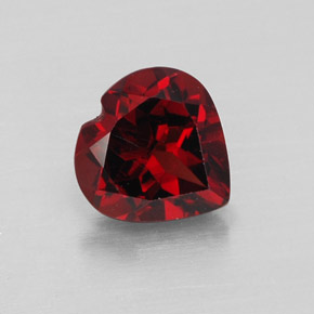 Granate almandino rojo natural de 1,48 ct, forma de corazón, VVS-VS
