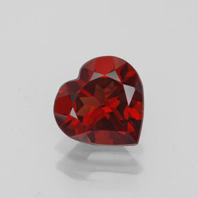 Granate almandino rojo natural de 1,41 ct, forma de corazón, VVS