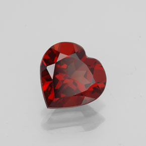 Granate almandino rojo natural de 1,41 ct, forma de corazón, VVS