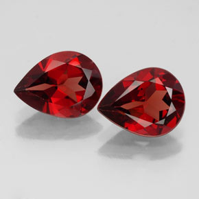 Gemas de granate almandino rojo natural de  ct, en forma de pera, VVS-VS
