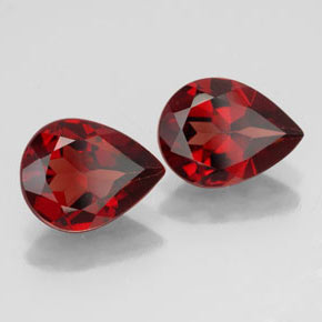 Gemas de granate almandino rojo natural de  ct, en forma de pera, VVS-VS