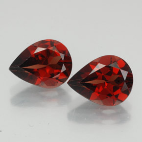 Gemas de granate almandino rojo natural de  ct, en forma de pera, VS