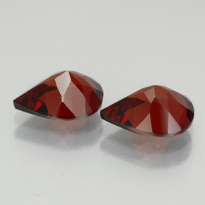 Gemas de granate almandino rojo natural de  ct, en forma de pera, VS