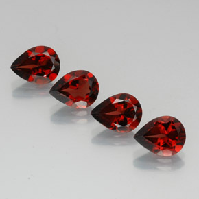 Gemas de granate almandino rojo natural de  ct, en forma de pera, VVS-VS