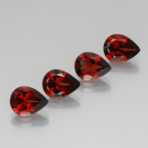 Gemas de granate almandino rojo natural de  ct, en forma de pera, VVS-VS