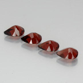 Gemas de granate almandino rojo natural de  ct, en forma de pera, VVS-VS