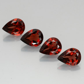 Gemas de granate almandino rojo natural de  ct, en forma de pera, VVS-VS
