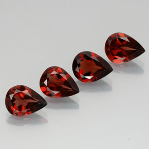 Gemas de granate almandino rojo natural de  ct, en forma de pera, VVS-VS