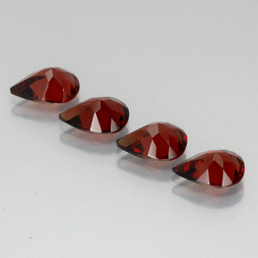 Gemas de granate almandino rojo natural de  ct, en forma de pera, VVS-VS