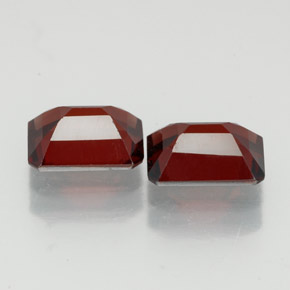 Gemas de granate almandino rojo natural de  ct, corte esmeralda, VS