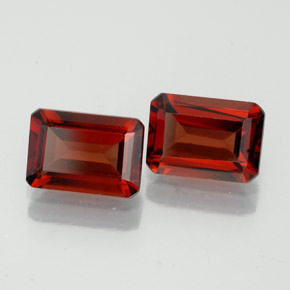 Gemas de granate almandino rojo natural de  ct, corte esmeralda, VS