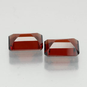 Gemas de granate almandino rojo natural de  ct, corte esmeralda, VS