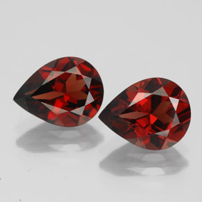 Gemas de granate almandino rojo natural de  ct, en forma de pera, VVS-VS
