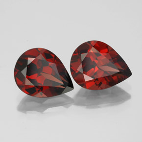 Gemas de granate almandino rojo natural de  ct, en forma de pera, VVS-VS