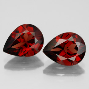 Gemas de granate almandino rojo natural de  ct, en forma de pera, VVS-VS