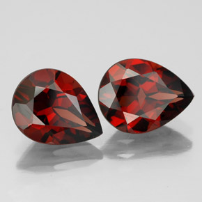 Gemas de granate almandino rojo natural de  ct, en forma de pera, VVS-VS