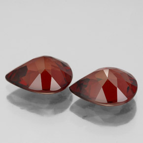Gemas de granate almandino rojo natural de  ct, en forma de pera, VVS-VS