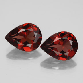 Gemas de granate almandino rojo natural de  ct, en forma de pera, VVS