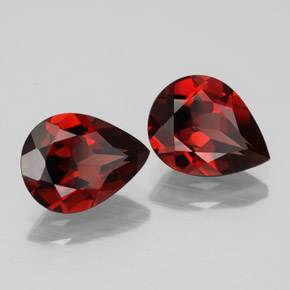 Gemas de granate almandino rojo natural de  ct, en forma de pera, VVS