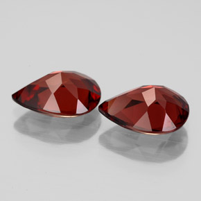 Gemas de granate almandino rojo natural de  ct, en forma de pera, VVS
