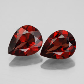 Gemas de granate almandino rojo natural de  ct, en forma de pera, VVS-VS
