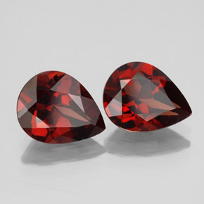 Gemas de granate almandino rojo natural de  ct, en forma de pera, VVS-VS