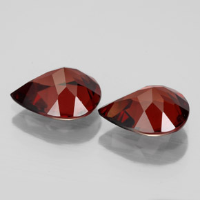Gemas de granate almandino rojo natural de  ct, en forma de pera, VVS-VS