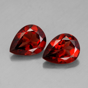 Gemas de granate almandino rojo natural de  ct, en forma de pera, VVS-VS