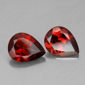 Gemas de granate almandino rojo natural de  ct, en forma de pera, VVS-VS