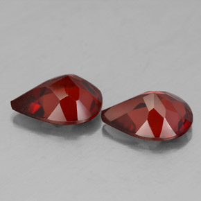Gemas de granate almandino rojo natural de  ct, en forma de pera, VVS-VS