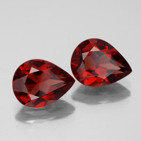 Gemas de granate almandino rojo natural de  ct, en forma de pera, VVS-VS