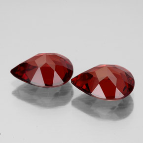 Gemas de granate almandino rojo natural de  ct, en forma de pera, VVS-VS
