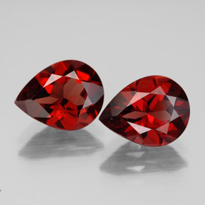 Gemas de granate almandino rojo natural de  ct, en forma de pera, VVS