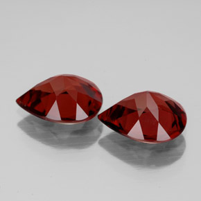 Gemas de granate almandino rojo natural de  ct, en forma de pera, VVS