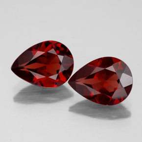 Gemas de granate almandino rojo natural de  ct, en forma de pera, VVS-VS