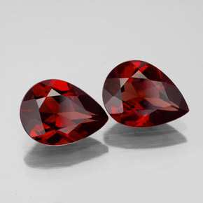 Gemas de granate almandino rojo natural de  ct, en forma de pera, VVS-VS